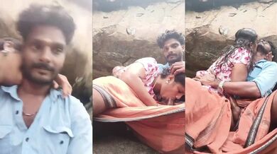 Pahaad ke peeche baithe Malayalam Couple ka Hot Sex Video