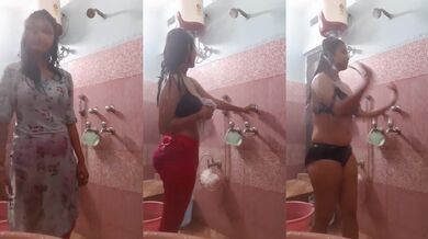 Geele kapde aur mast jism wali laundiya ki Bathroom Nude Video