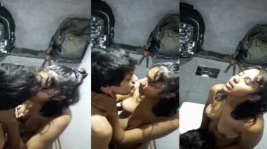 Mall ke washroom mein bana bf-gf ka Hidden Sex MMS Video